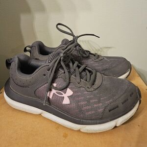 Under Armour Charcoal and Pink Athletic Shoes